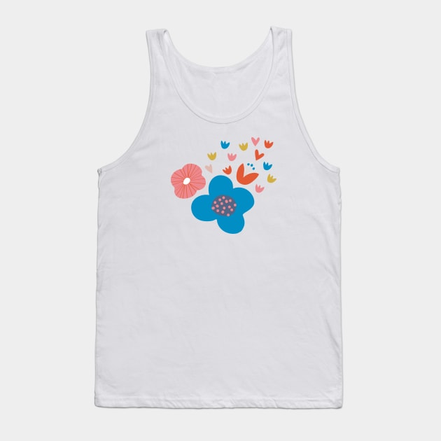 Beautiful Flowers Tank Top by Rosalind Maroney Illustration